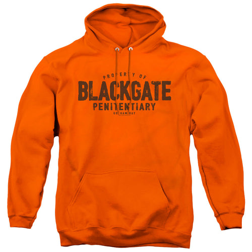 Batman Blackgate Mens Hoodie Orange