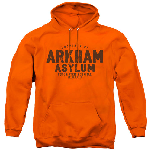 Batman Arkham Asylum Mens Hoodie Orange