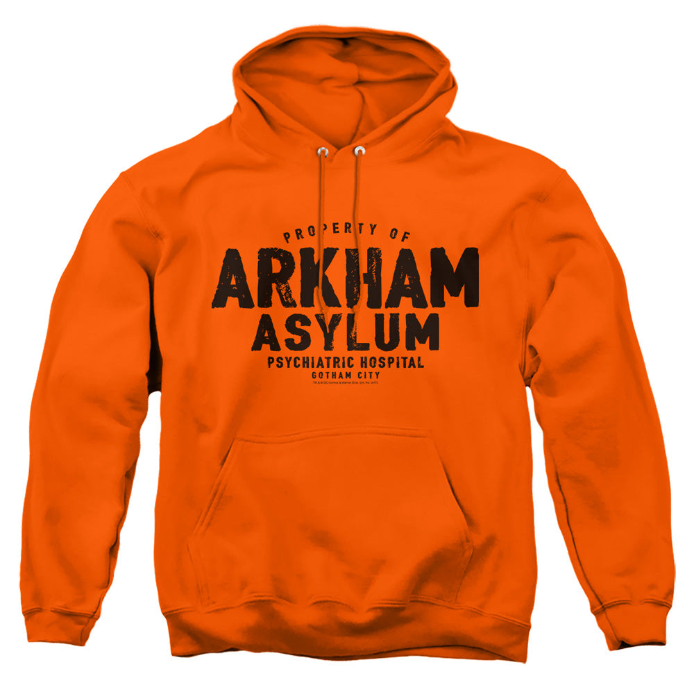 Batman Arkham Asylum Mens Hoodie Orange