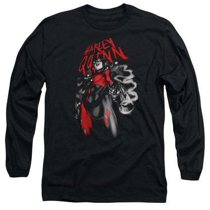 Batman Down The Barrel Mens Long Sleeve Shirt Black