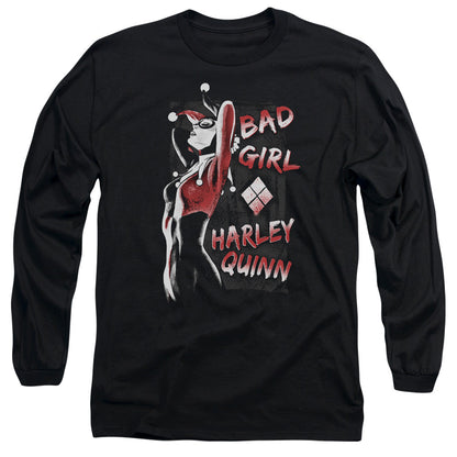 Batman Bad Girl Mens Long Sleeve Shirt Black