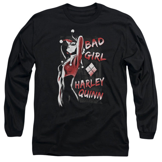 Batman Bad Girl Mens Long Sleeve Shirt Black