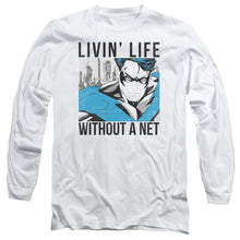 Load image into Gallery viewer, Batman Without A Net Mens Long Sleeve Shirt White
