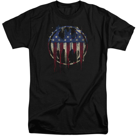 Batman Bleeding Signal Mens Tall T Shirt Black