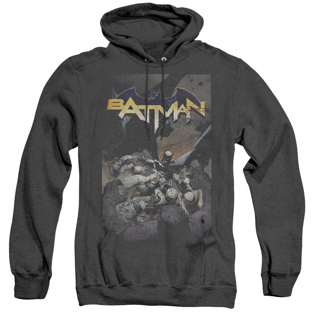 Batman Batman One Heather Mens Hoodie Black