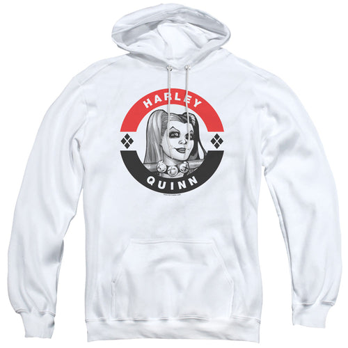 Batman Harley President Circle Mens Hoodie White