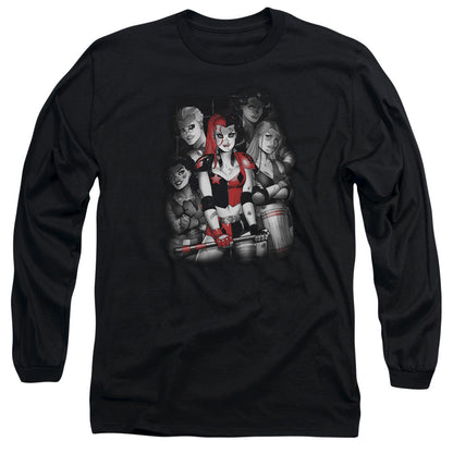 Batman Bad Gals Bw Mens Long Sleeve Shirt Black