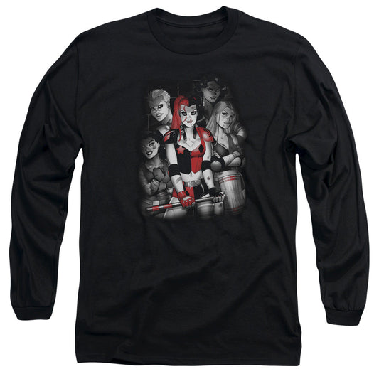Batman Bad Gals Bw Mens Long Sleeve Shirt Black
