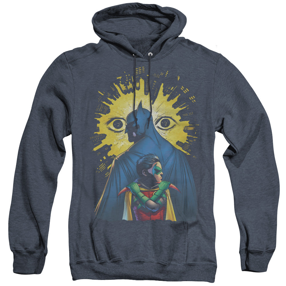 Batman Watchers Heather Mens Hoodie Navy Blue