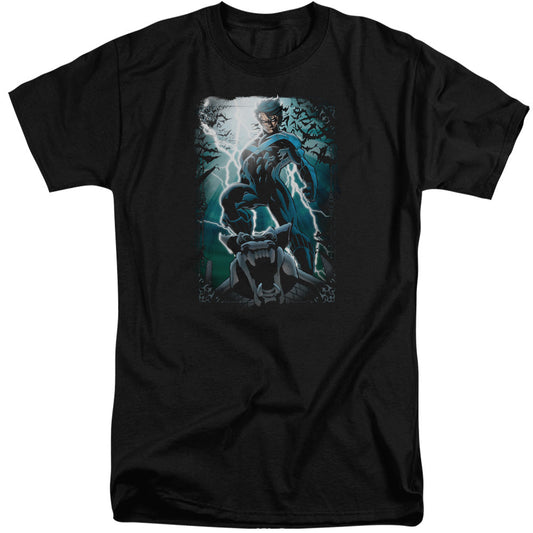 Batman Night Light Mens Tall T Shirt Black