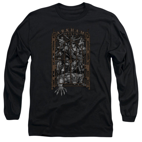 Batman Arkhams Gate Mens Long Sleeve Shirt Black