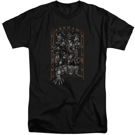 Batman Arkhams Gate Mens Tall T Shirt Black