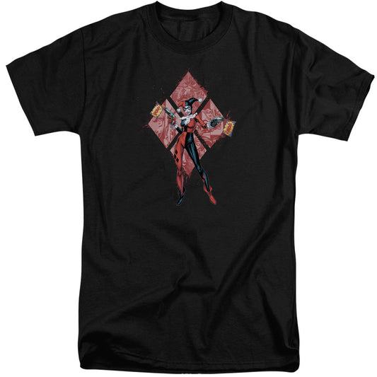 Batman Harley Quinn (Diamonds) Mens Tall T Shirt Black