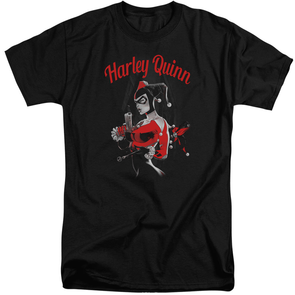 Batman Spring Gun Mens Tall T Shirt Black