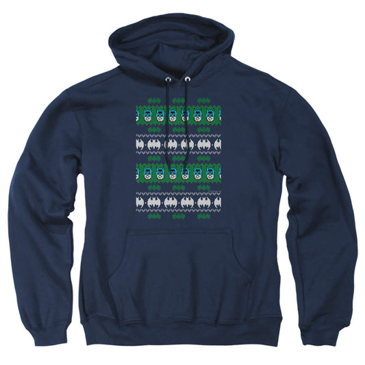 Batman Batman Christmas Sweater Mens Hoodie Navy