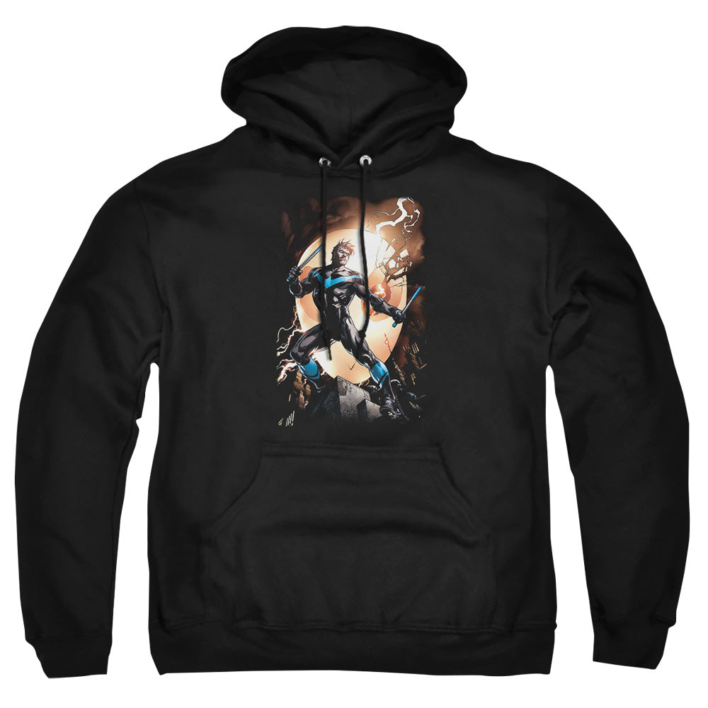 Batman Nightwing Against Owls Mens Hoodie Black