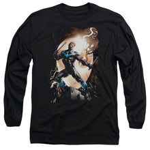 Load image into Gallery viewer, Batman Nightwing Against Owls Mens Long Sleeve Shirt Black
