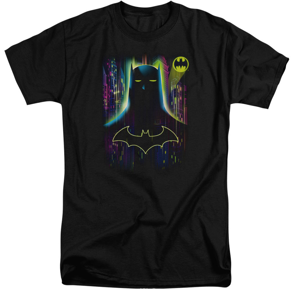Batman Knight Lights Mens Tall T Shirt Black
