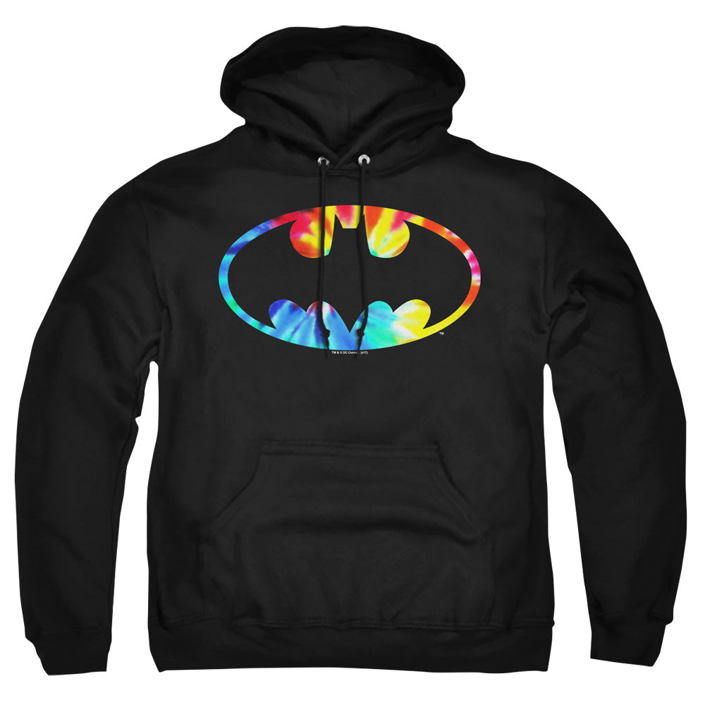 Batman Tie Dye Batman Logo Mens Hoodie Black