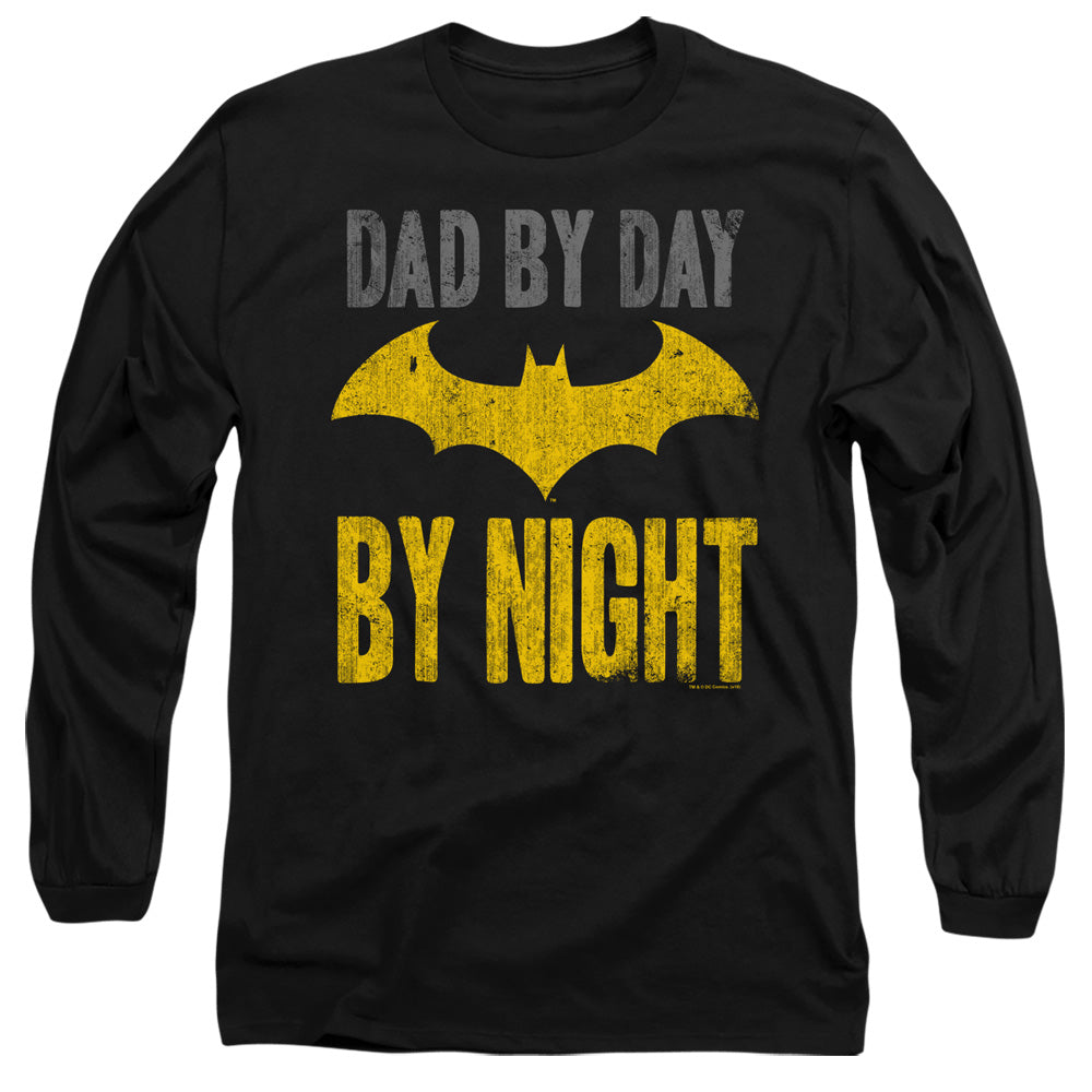 Batman Dad By Day Mens Long Sleeve Shirt Black