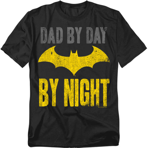 Batman Dad By Day Mens T Shirt Black