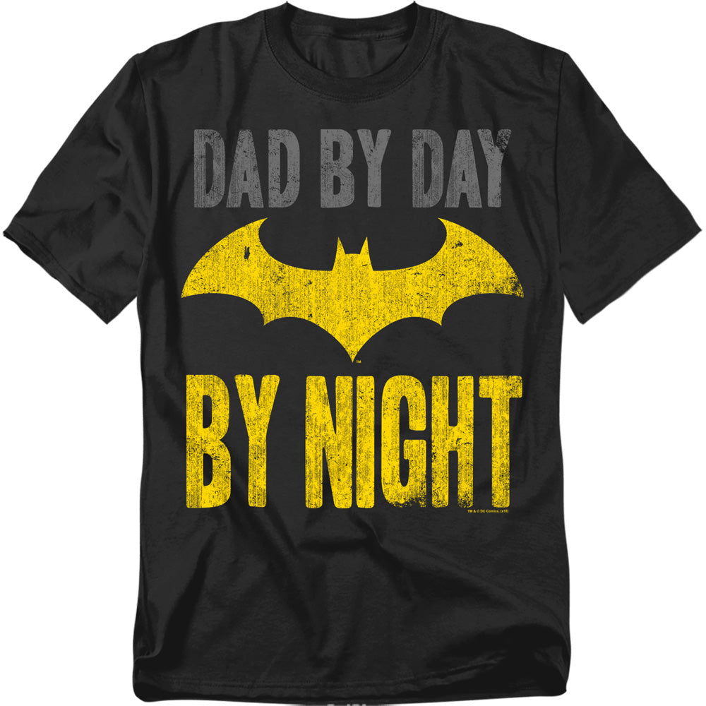 Batman Dad By Day Mens T Shirt Black