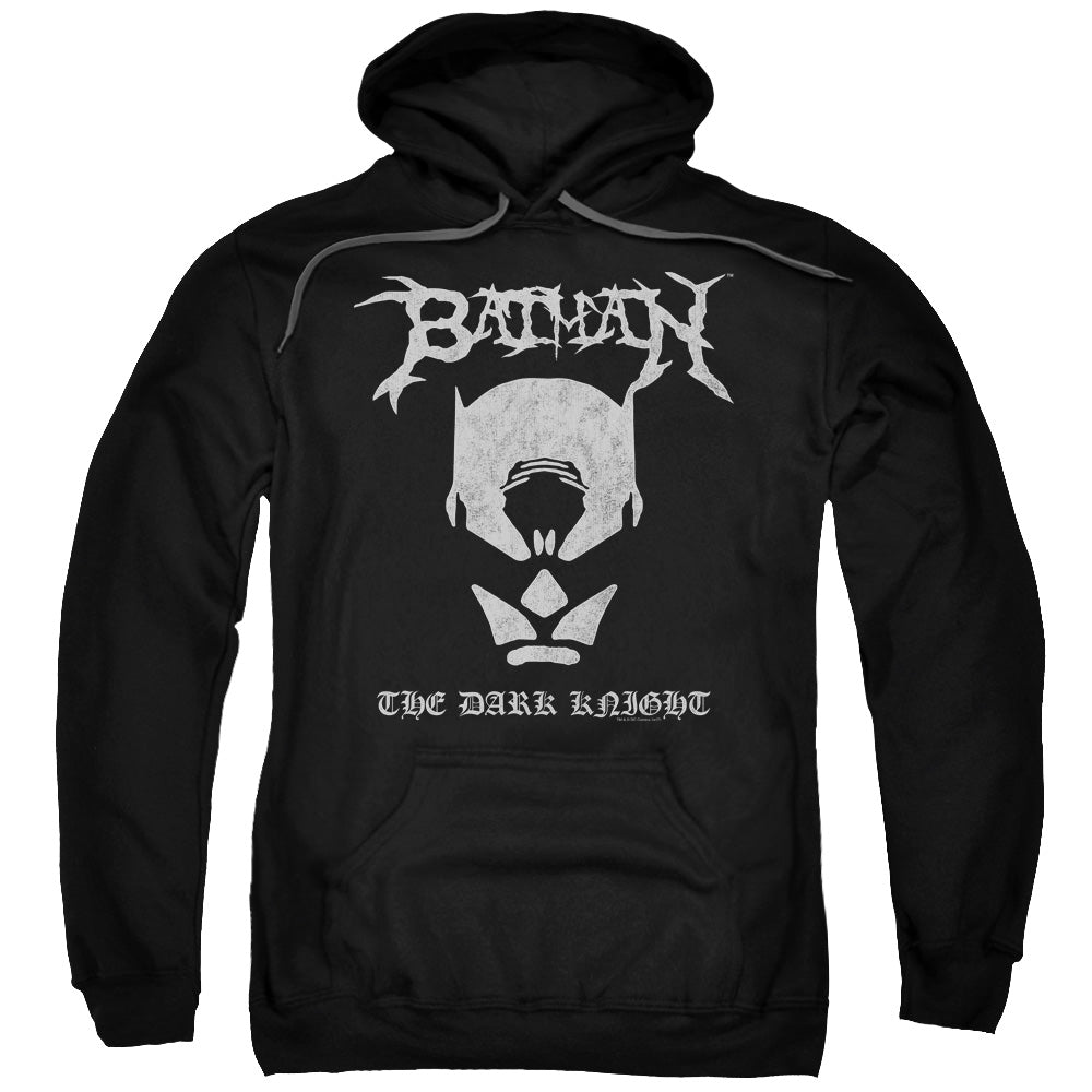 Batman Black Metal Batman Mens Hoodie Black