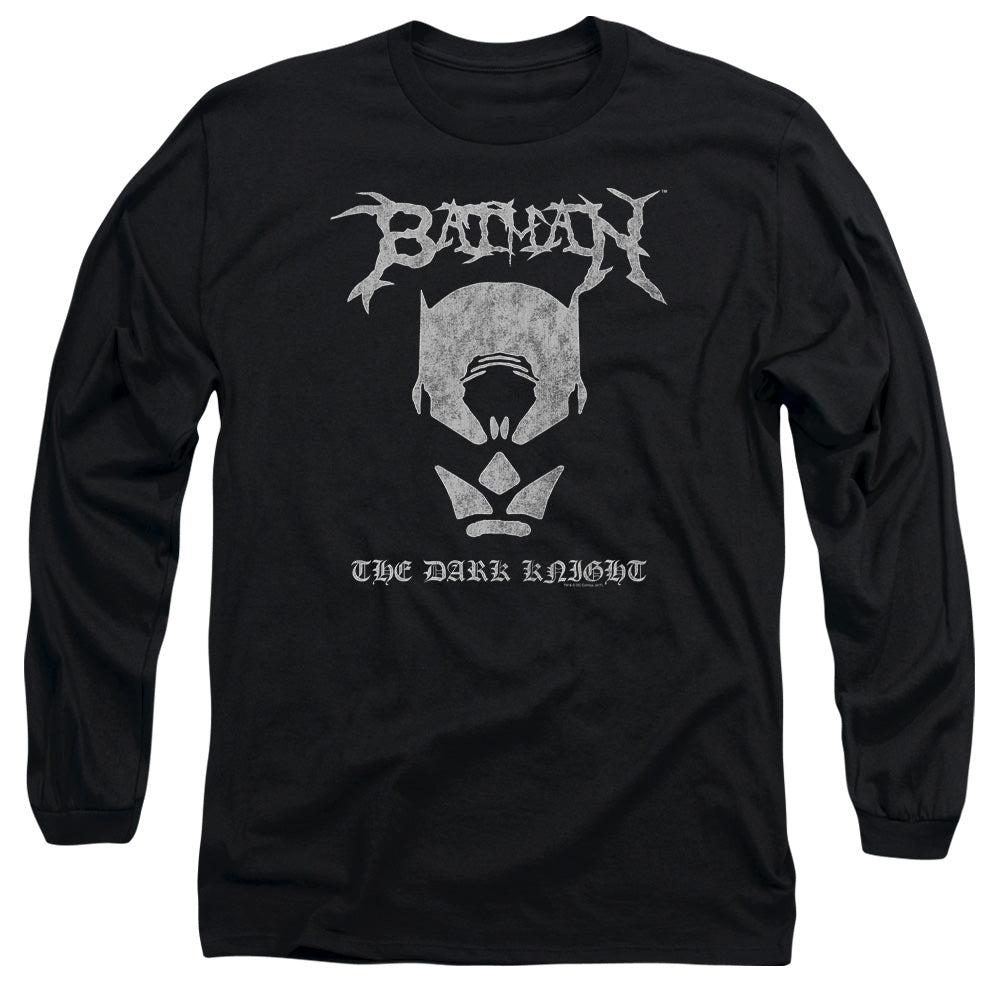 Batman Black Metal Batman Mens Long Sleeve Shirt Black