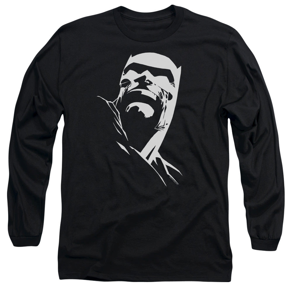 Batman Dkr Head Mens Long Sleeve Shirt Black