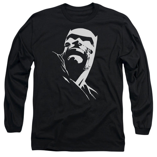 Batman Dkr Head Mens Long Sleeve Shirt Black