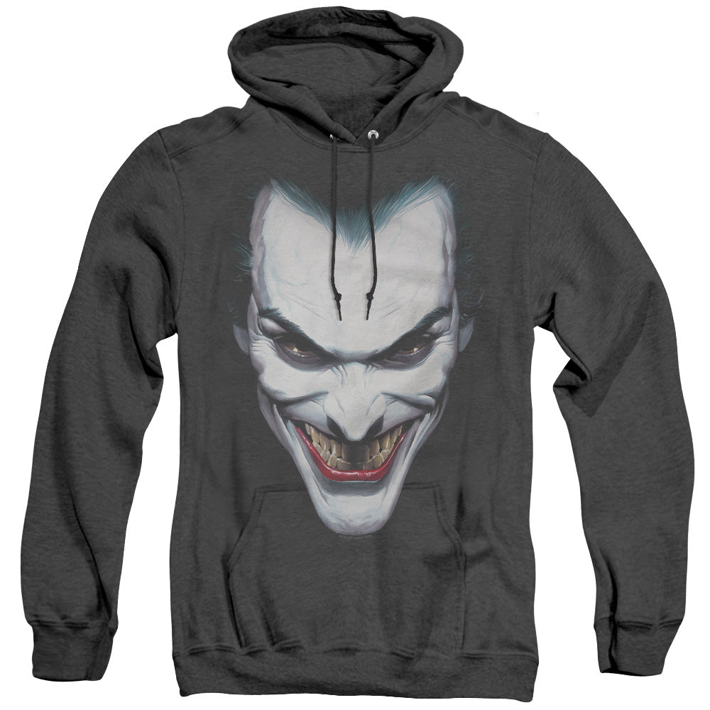 Batman Joker Portrait Heather Mens Hoodie Black