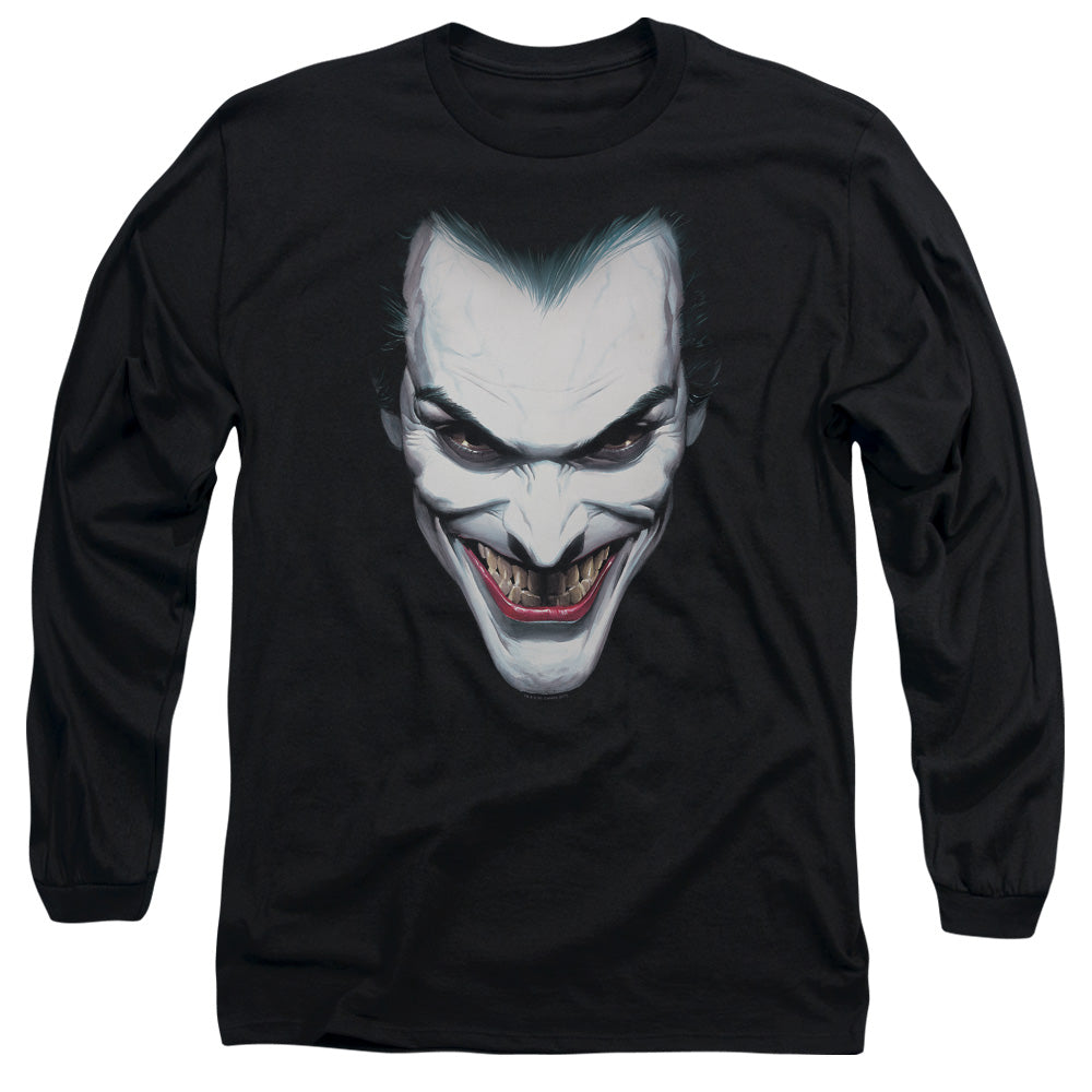 Batman Joker Portrait Mens Long Sleeve Shirt Black