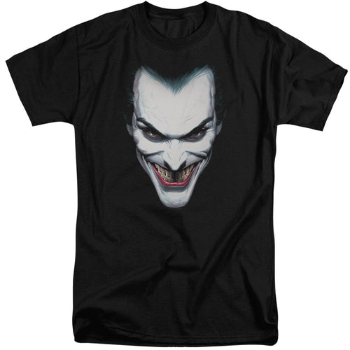 Batman Joker Portrait Mens Tall T Shirt Black