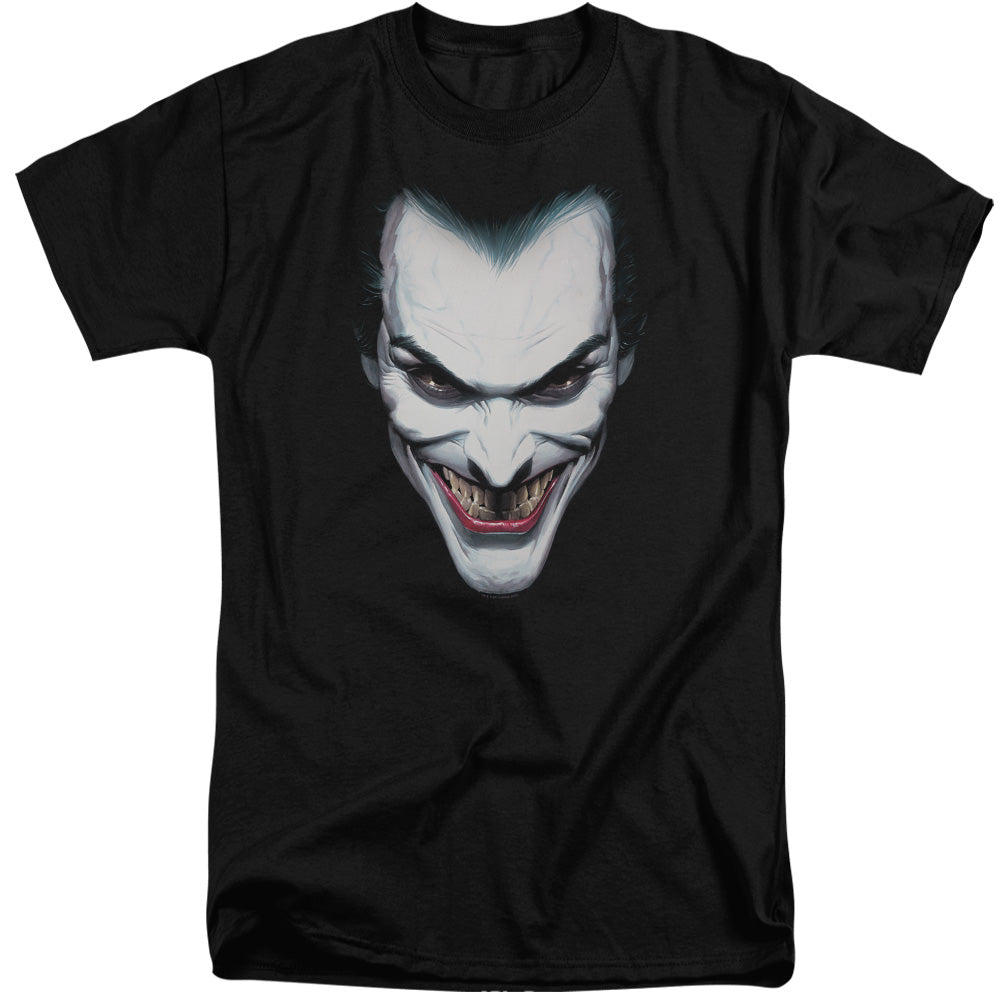 Batman Joker Portrait Mens Tall T Shirt Black