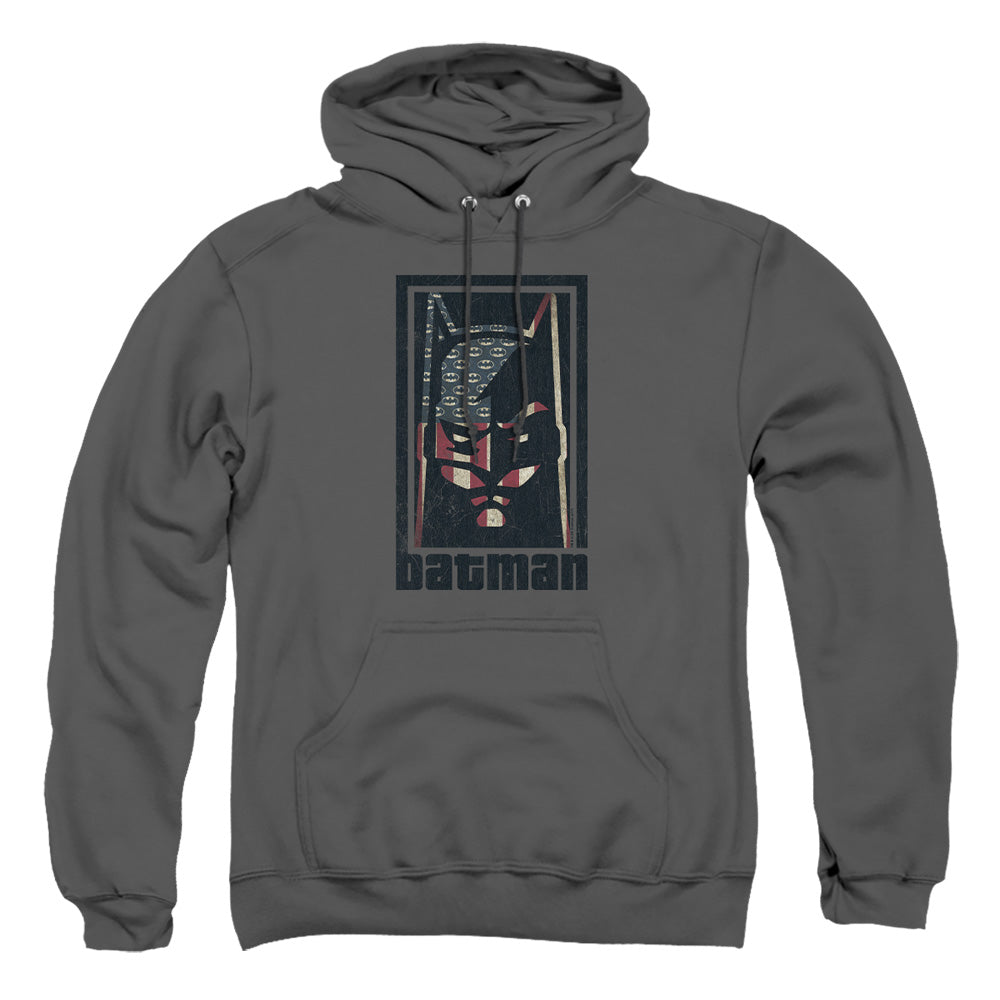 Batman American Batman Mens Hoodie Charcoal