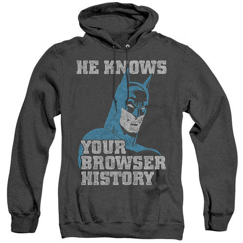 Batman Batman Knows Heather Mens Hoodie Black