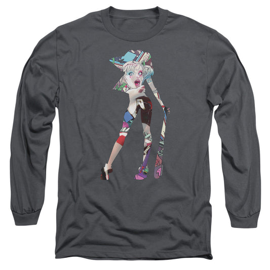 Batman Scene Inside Mens Long Sleeve Shirt Charcoal