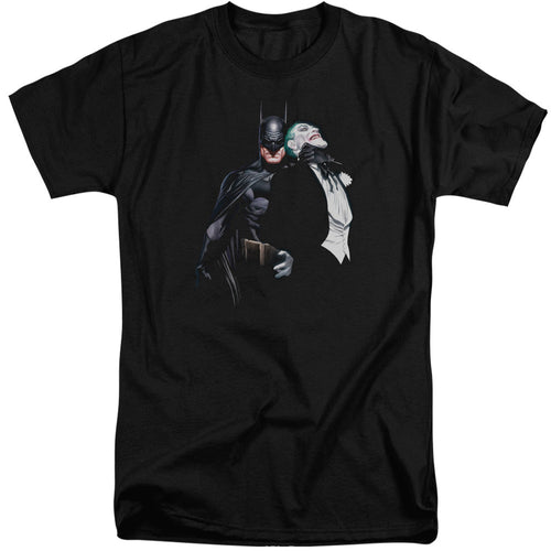 Batman Joker Choke Mens Tall T Shirt Black