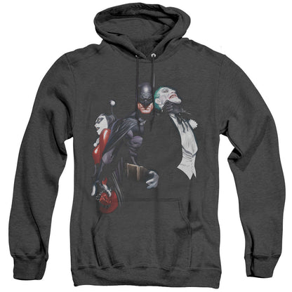 Batman Joker Harley Choke 
 Heather Mens Hoodie Black
