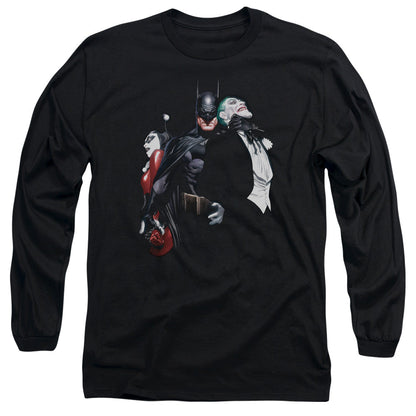 Batman Joker Harley Choke Mens Long Sleeve Shirt Black