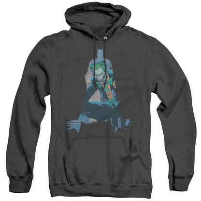 Batman Scene Inside Heather Mens Hoodie Black