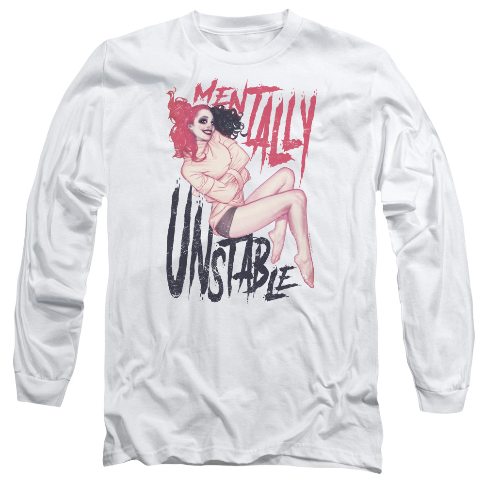 Batman Unstable Mens Long Sleeve Shirt White