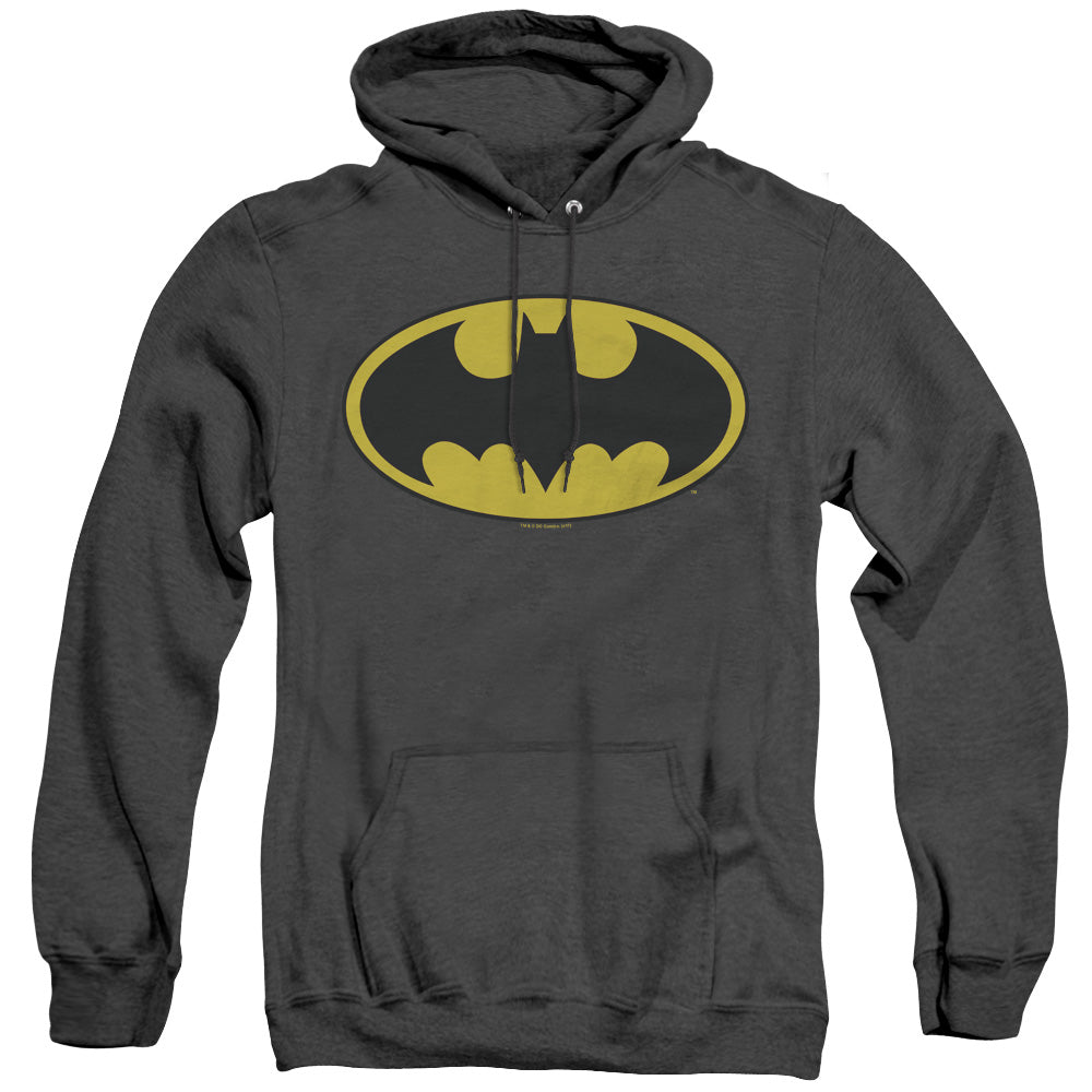 Batman Classic Logo Heather Mens Hoodie Black