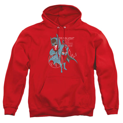 Batman Lean And Muscular Mens Hoodie Red