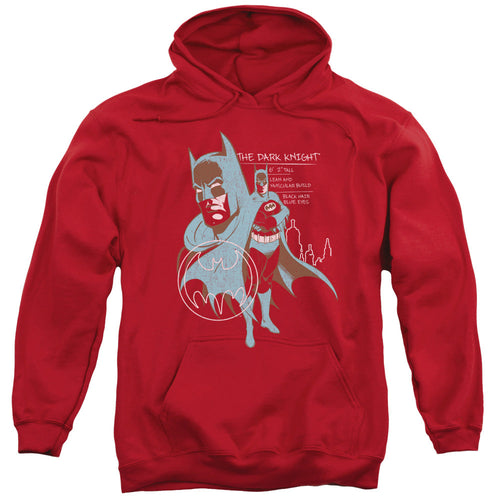 Batman Lean And Muscular Mens Hoodie Red