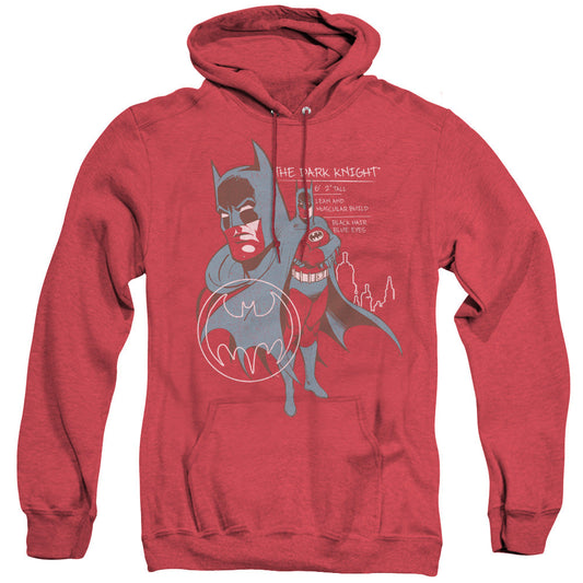 Batman Lean And Muscular Heather Mens Hoodie Red