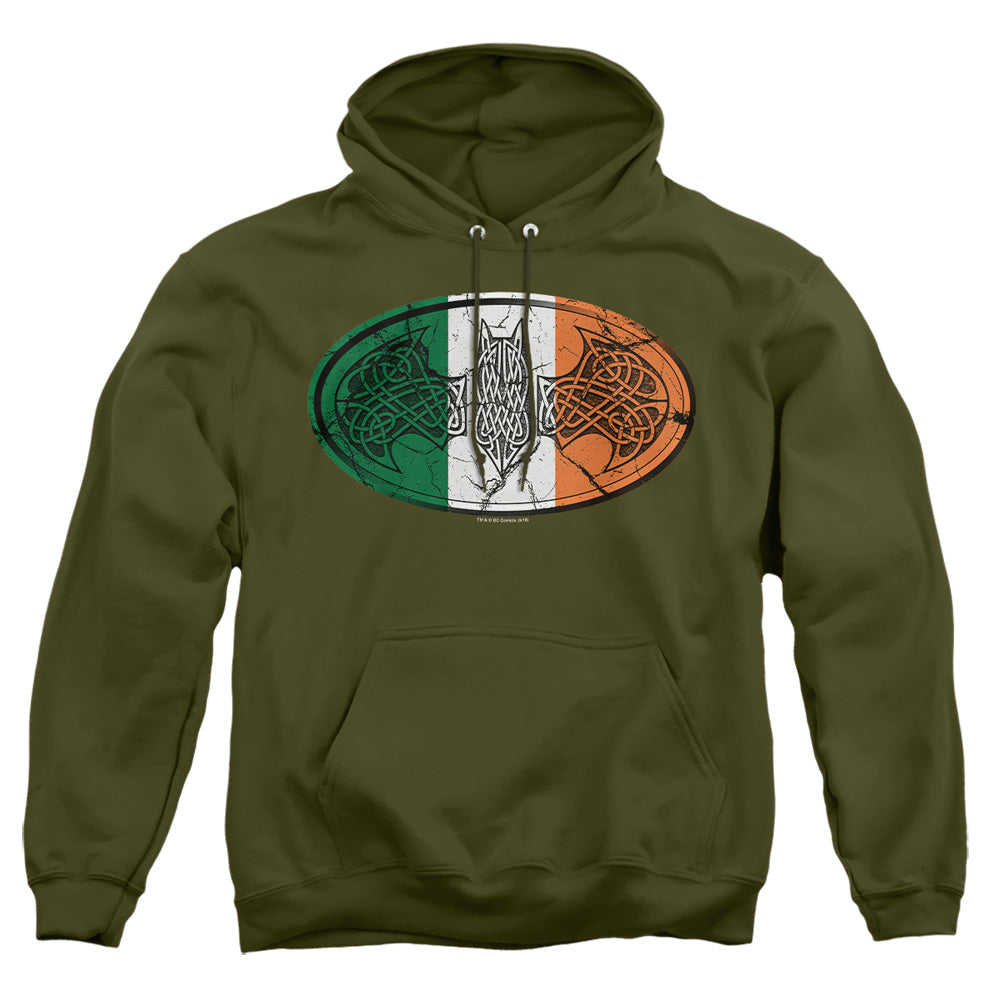 Batman Irish Celtic Symbol Mens Hoodie Military Green