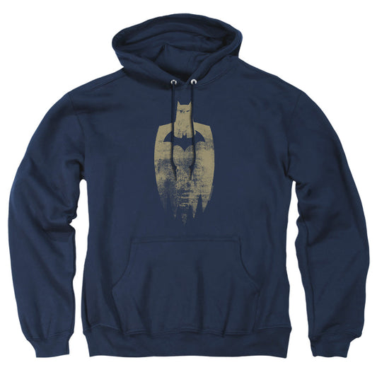 Batman Gold Silhouette Mens Hoodie Navy