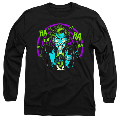 Batman Hahaha Mens Long Sleeve Shirt Black