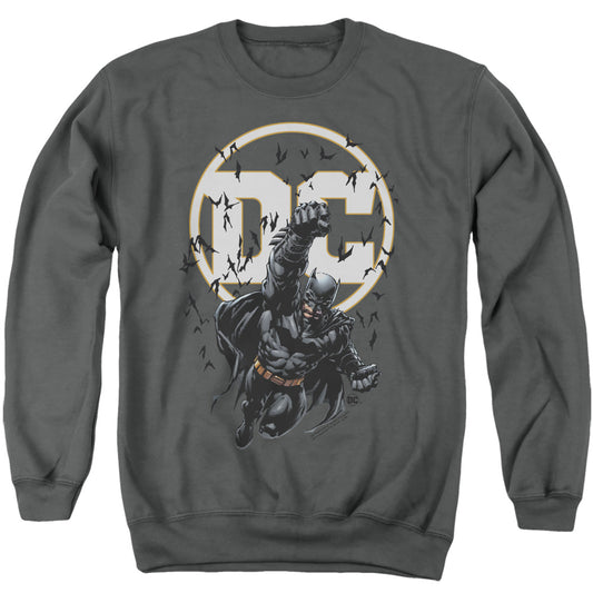 Batman Batman Dc Mens Crewneck Sweatshirt Charcoal